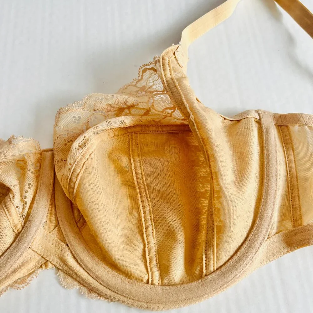 Panache Sz 32 Beige Nude Envy Full Cup Bra Underwire - Picture 5 of 12